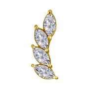 Lunaris Diamond Gold Threadless Pin