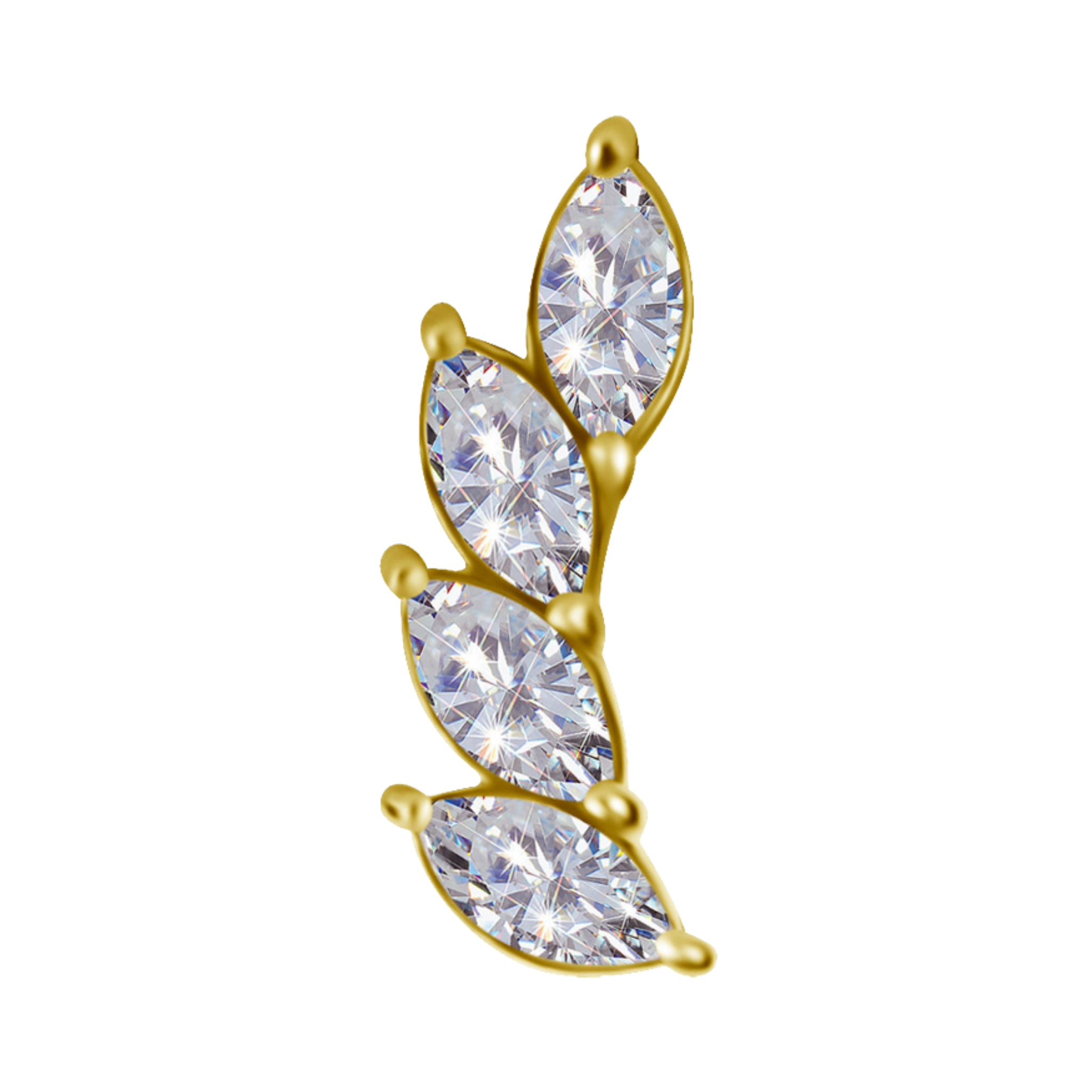 Lunaris Diamond Gold Threadless Pin