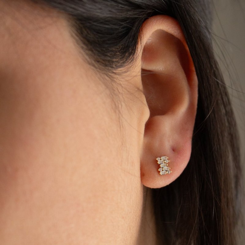 Baguette Stack Earrings