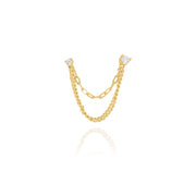 Double Chain Stud Earring