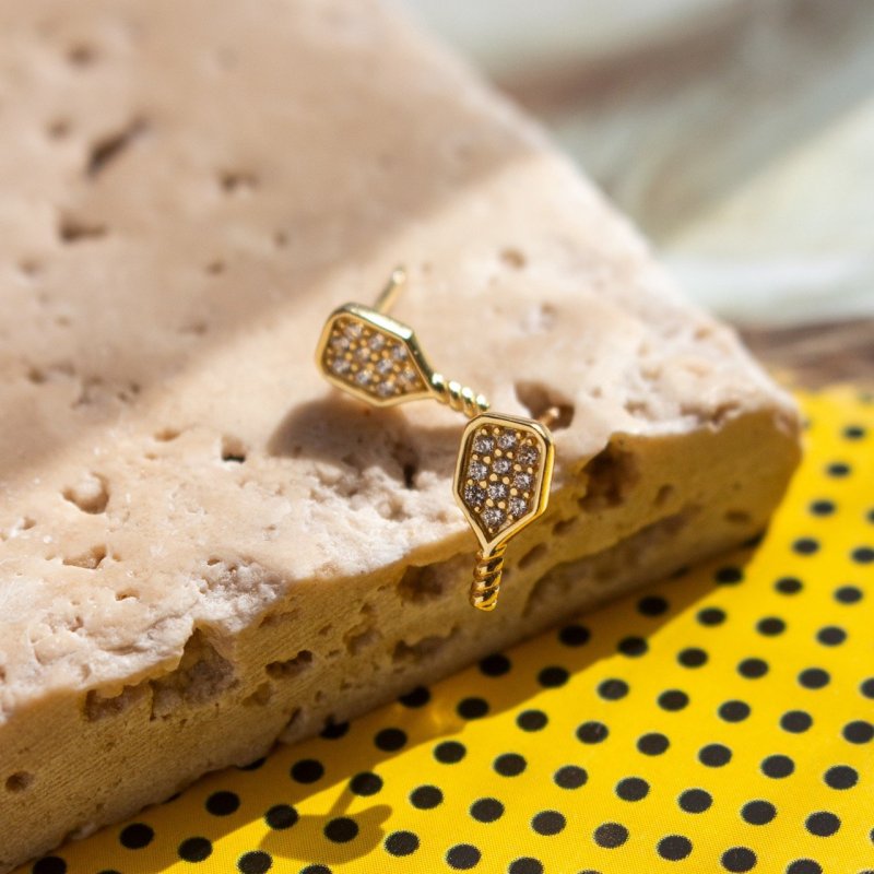 Pavé Pickleball Earrings