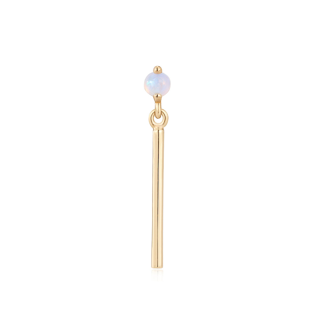 Marilyn White Opal Threadless Pin