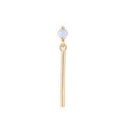Marilyn White Opal Threadless Pin
