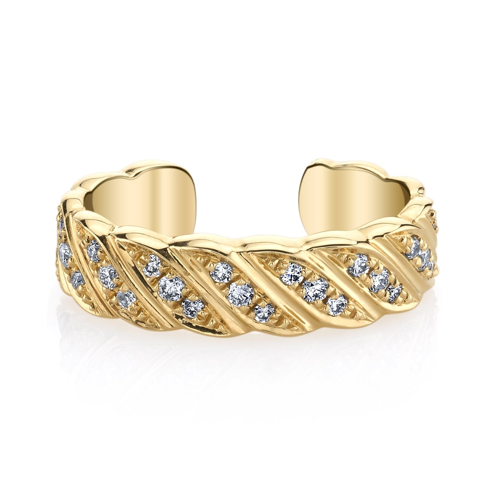Thin Diamond Braid Ear Cuff