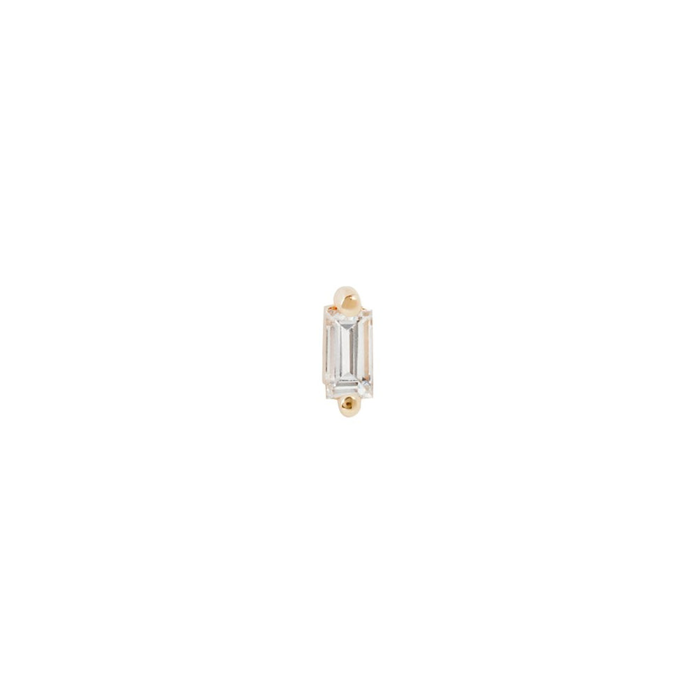 Paris White Topaz Threadless Pin