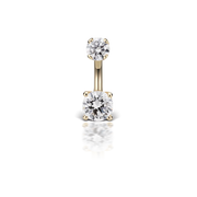 Prong Set Cubic Zirconia Rook Barbell