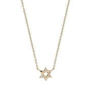 LOVE LETTER PAVÉ HOLLOW STAR OF DAVID NECKLACE