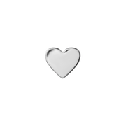 PLAIN HEART TITANIUM THREADLESS PIN