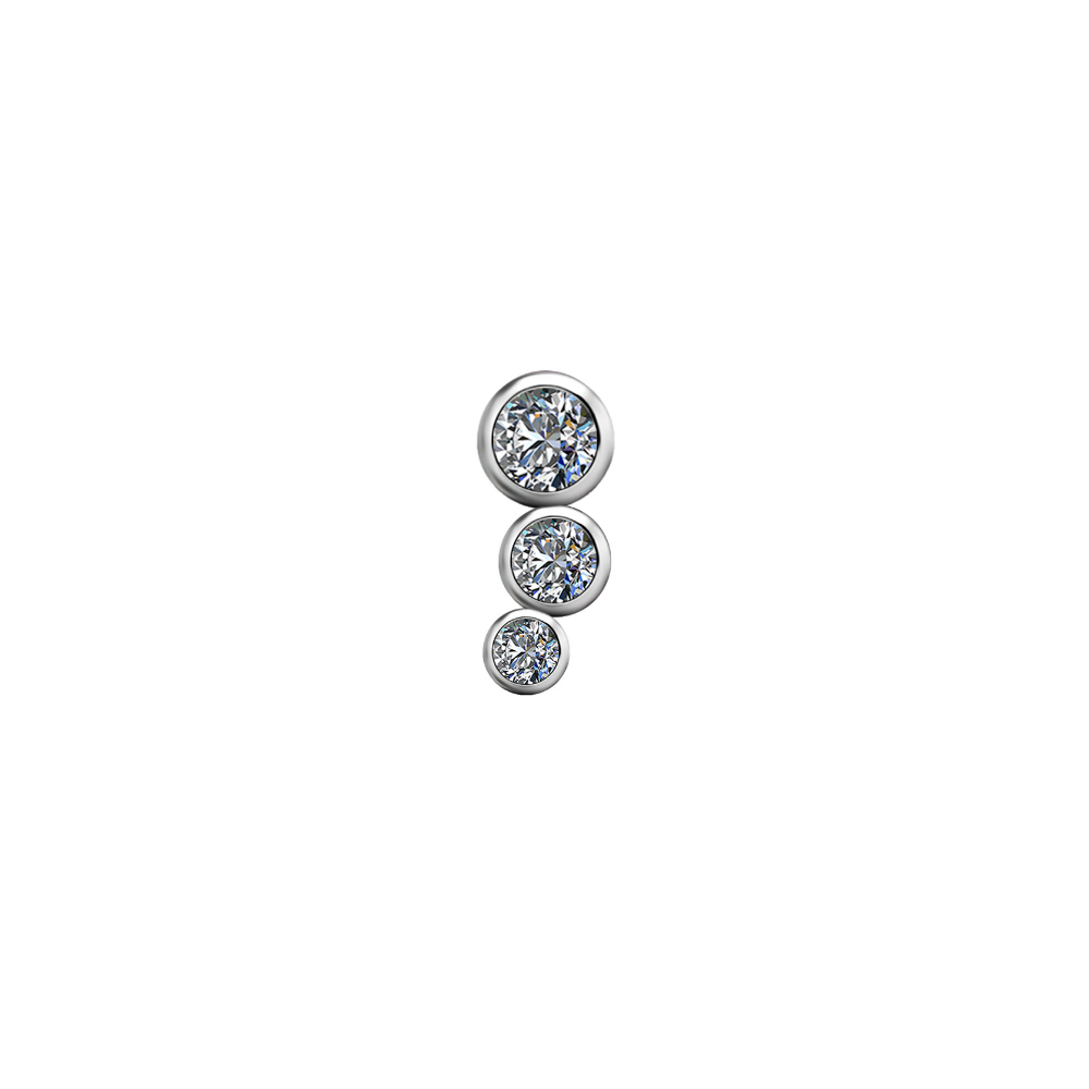 3 DESCENDING BEZEL SET THREADLESS PIN