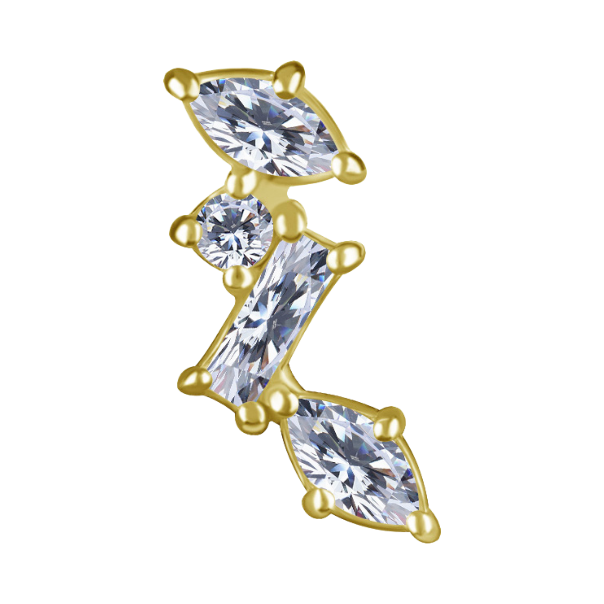 Astraya Gold Threadless Pin