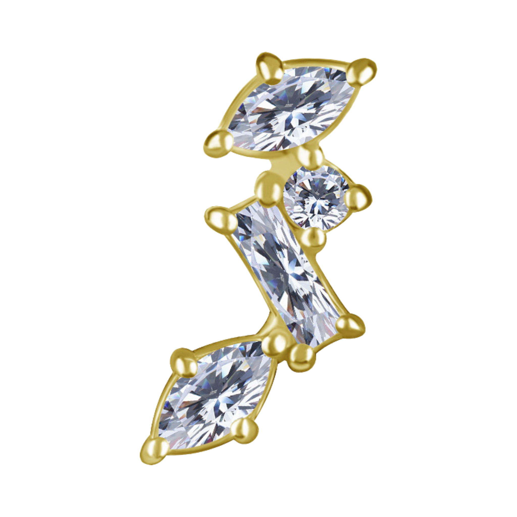 Astraya Gold Threadless Pin