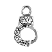Sélie Pavé Handcuff Charm