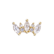 Alice White Sapphire Threadless Pin