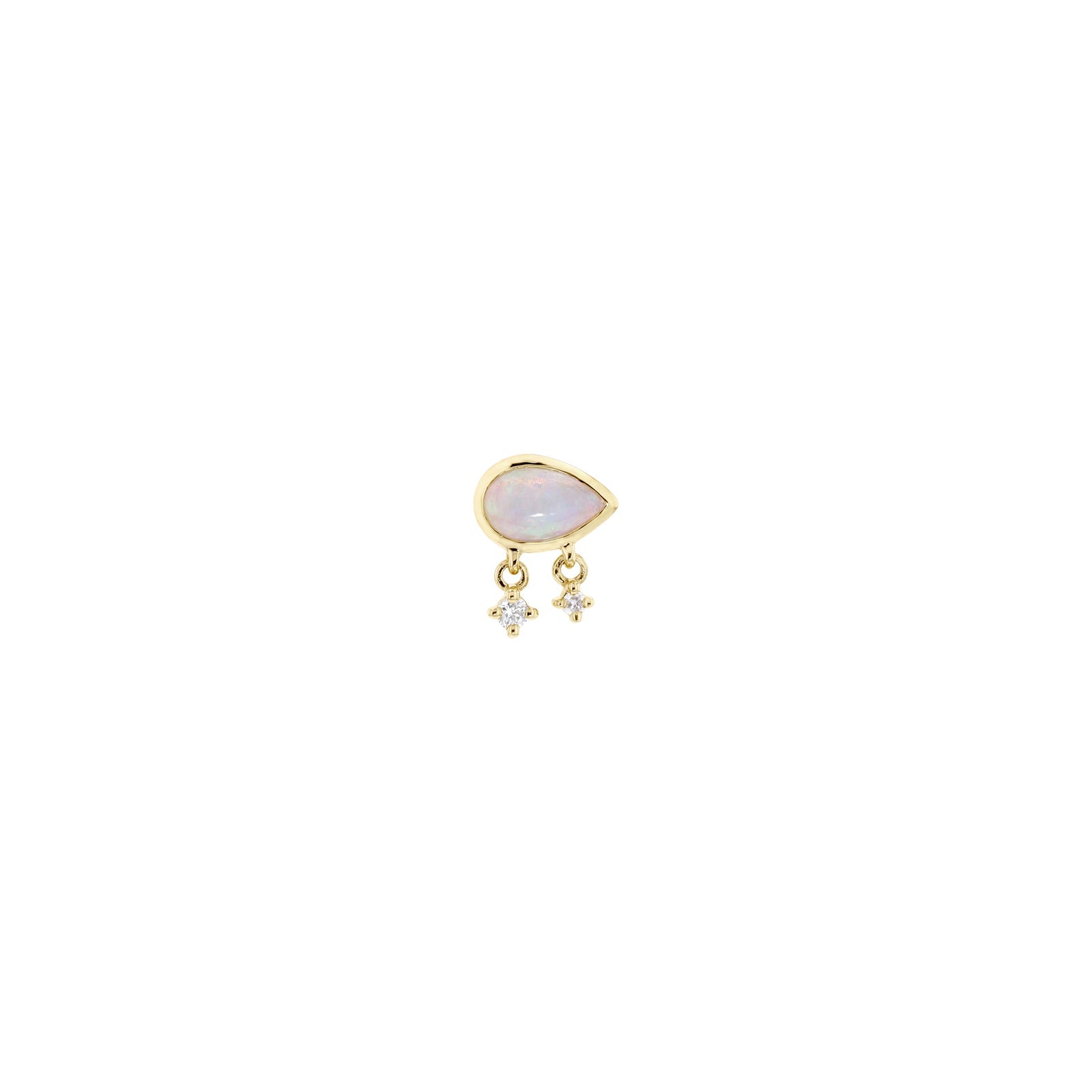 Amara Opal & Diamond Threadless Pin