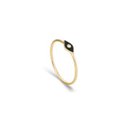 Black Evil Eye Gold Ring