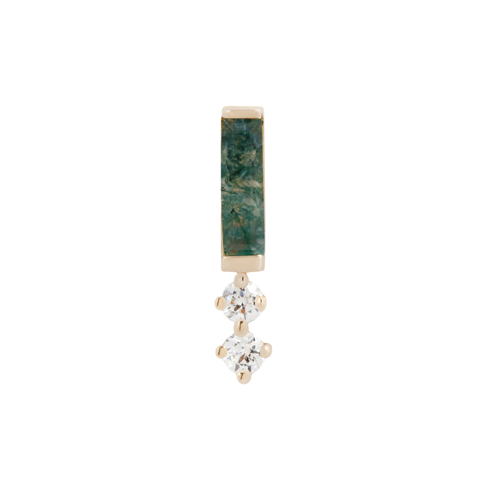 Crave Moss Agate Threadless Pin