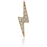 Diamond Lightning Bolt Threaded Stud Earring