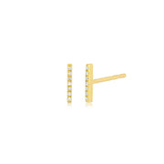 Diamond Bar Stud Earring