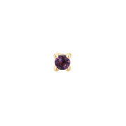 Amethyst Prong Threadless Pin