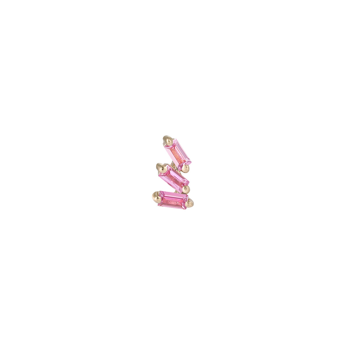 Staxx Pink Sapphire Threadless Pin