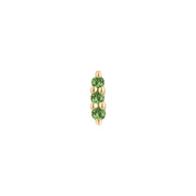 Mishka Prong 3 Tsavorite Threadless Pin