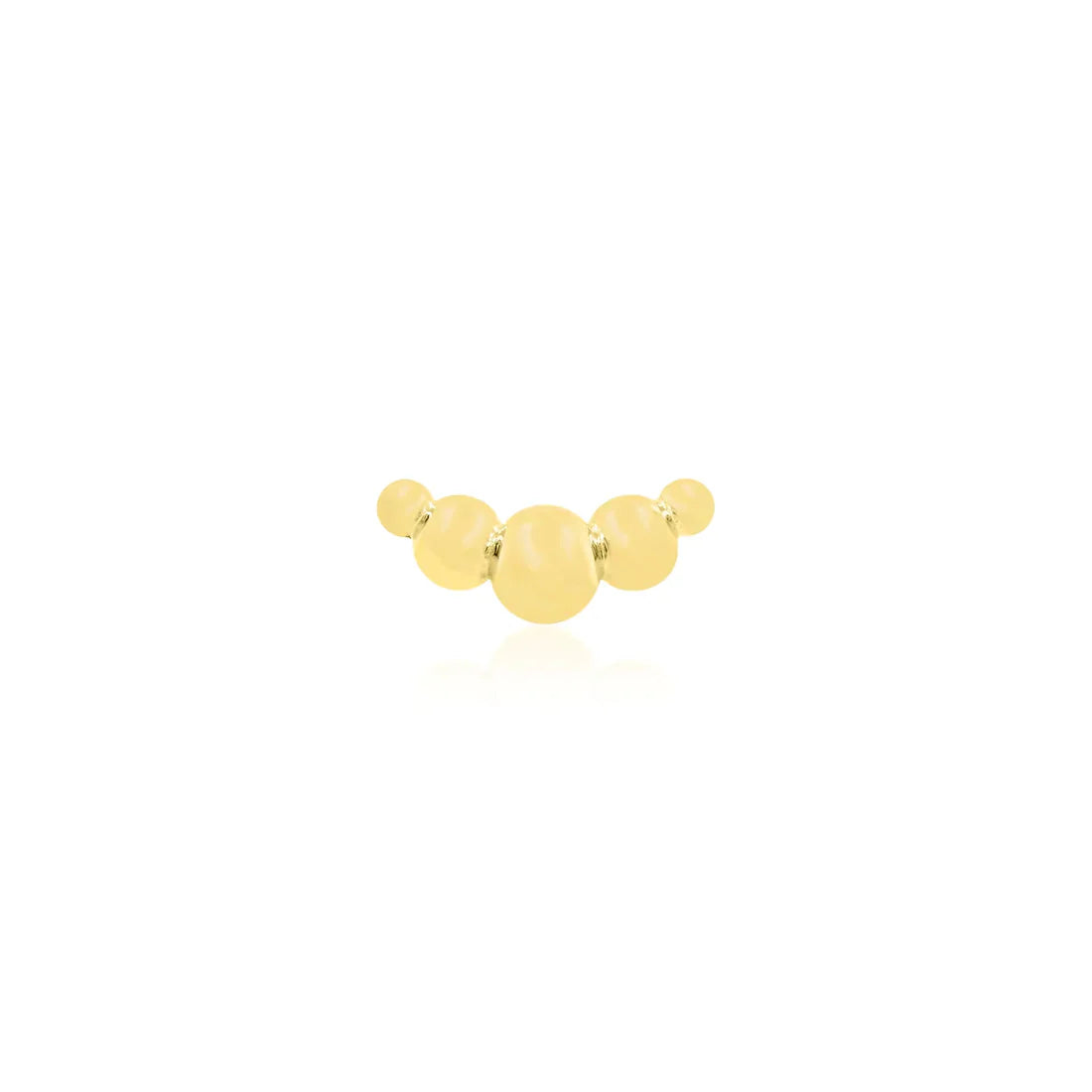 Gold Croissant Threadless Pin