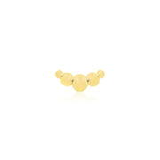 Gold Croissant Threadless Pin