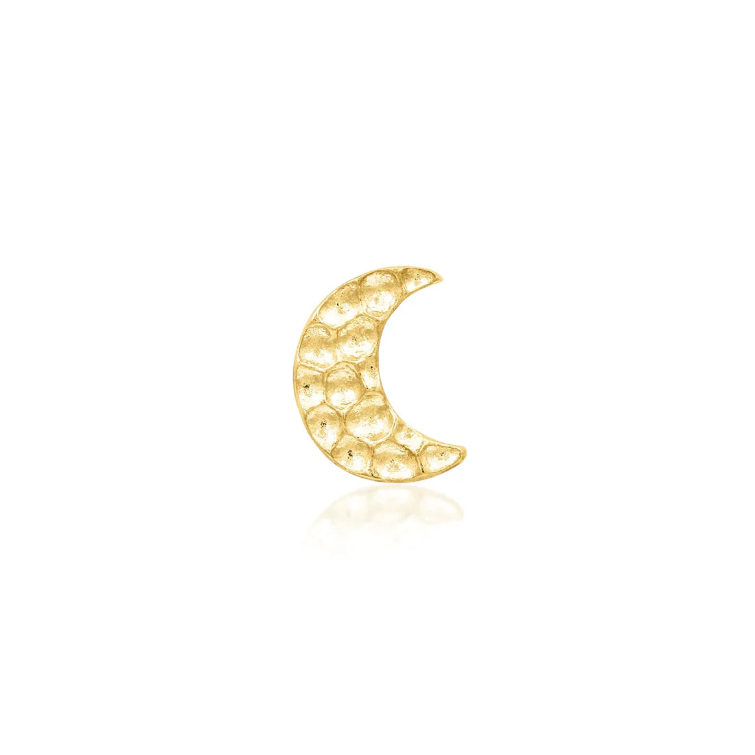 Hammered Moon Threadless Pin