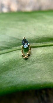 1000% London Blue Topaz Threadless Pin