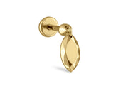 Faceted Gold Marquise Threaded Charm