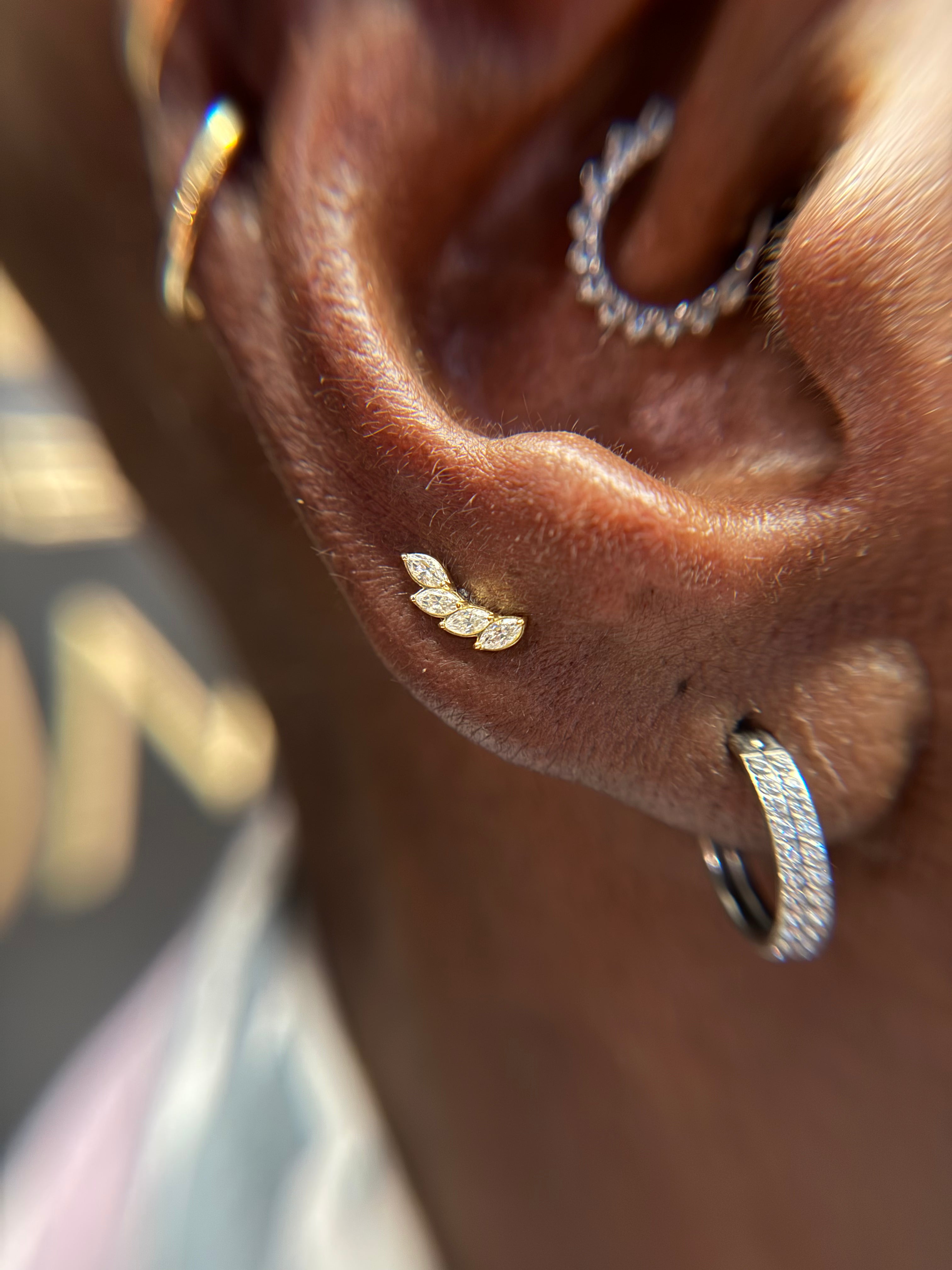 Lunaris Gold Threadless Pin