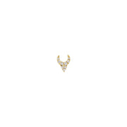 Ayla with 3 Diamond Cluster Threadless Pin