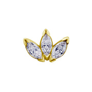 Lunaria Gold Threadless Pin
