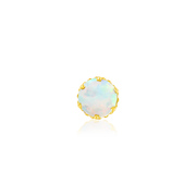 Opal Crown Set Threadles Pin