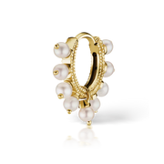 6.5mm Pearl Coronet Hoop Earring