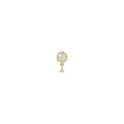 Poppy Round Cabochon Opal Threadless Pin