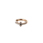 Pave Diamond Eye Mini Hoop