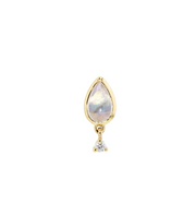Poppy Pear Cabochon Gemstone Threadless Pin