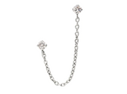 Duo Prong with Chain Dangle Titanium Threadless Pin
