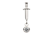 Bezel Dagger Dangle Threadless Pin
