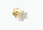 Diamond Flower Threaded Stud