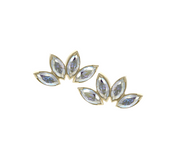 Marquise Fan With 4 Stones - Mini