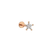 Sheriff Star Pavé Threaded Stud