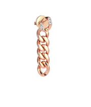 Single Diamond Chain Earring