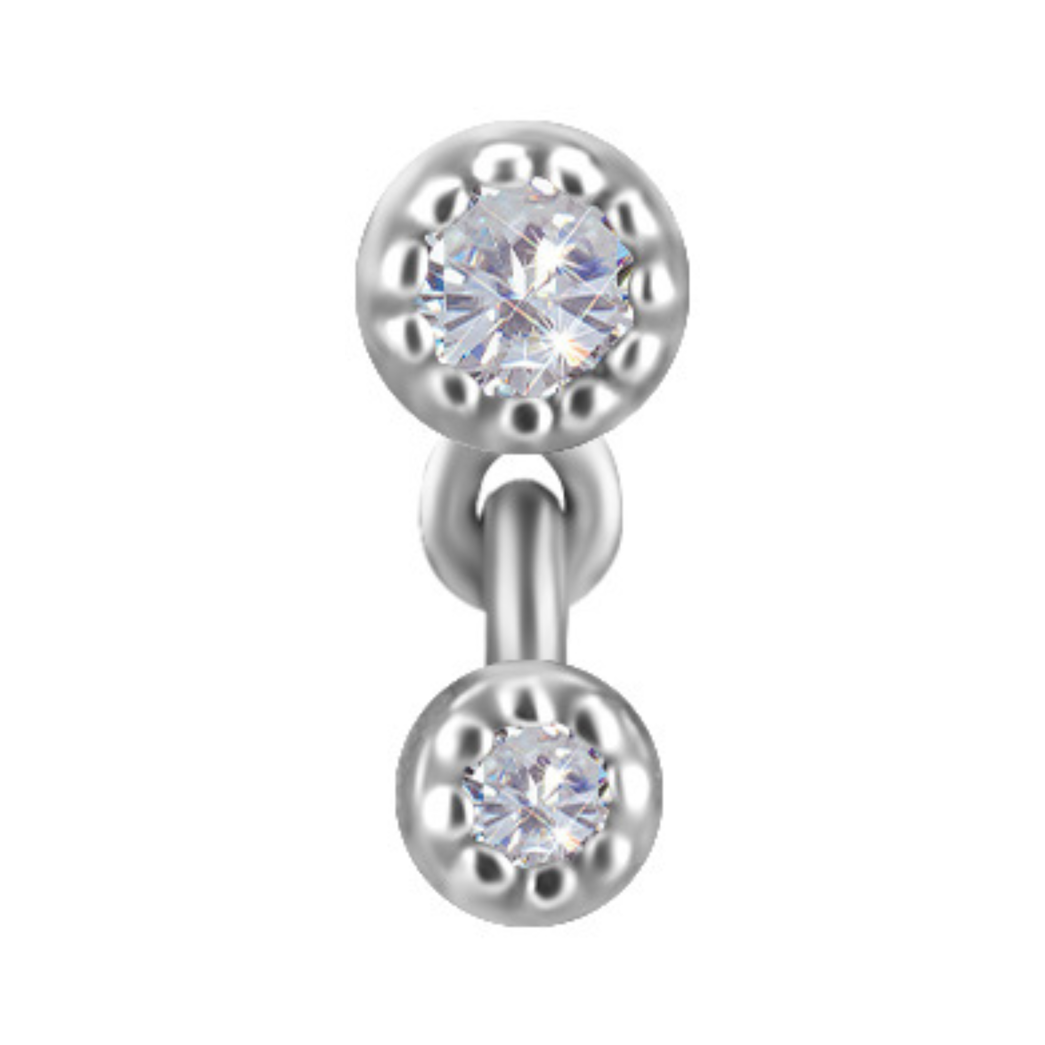 Étoile Drop Scalloped Diamond Gold Threadless Pin