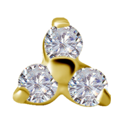 Trielle Gold Threadless Pin