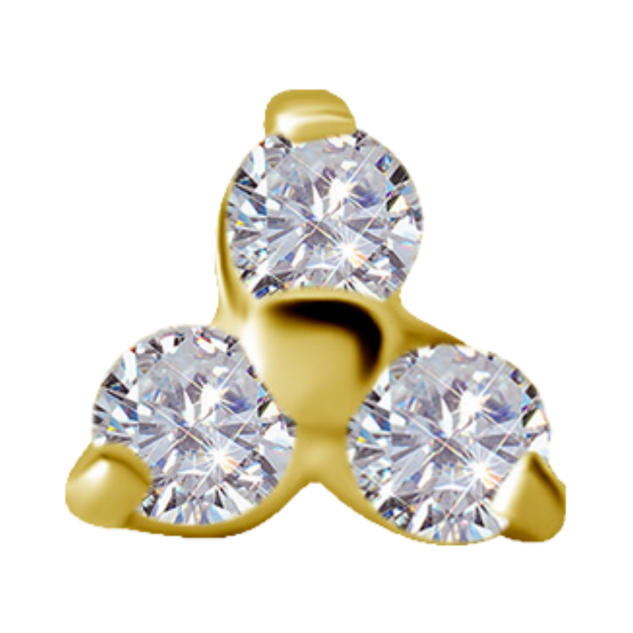 Trielle Gold Threadless Pin