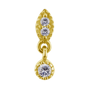 Lunara Gold Threadless Pin