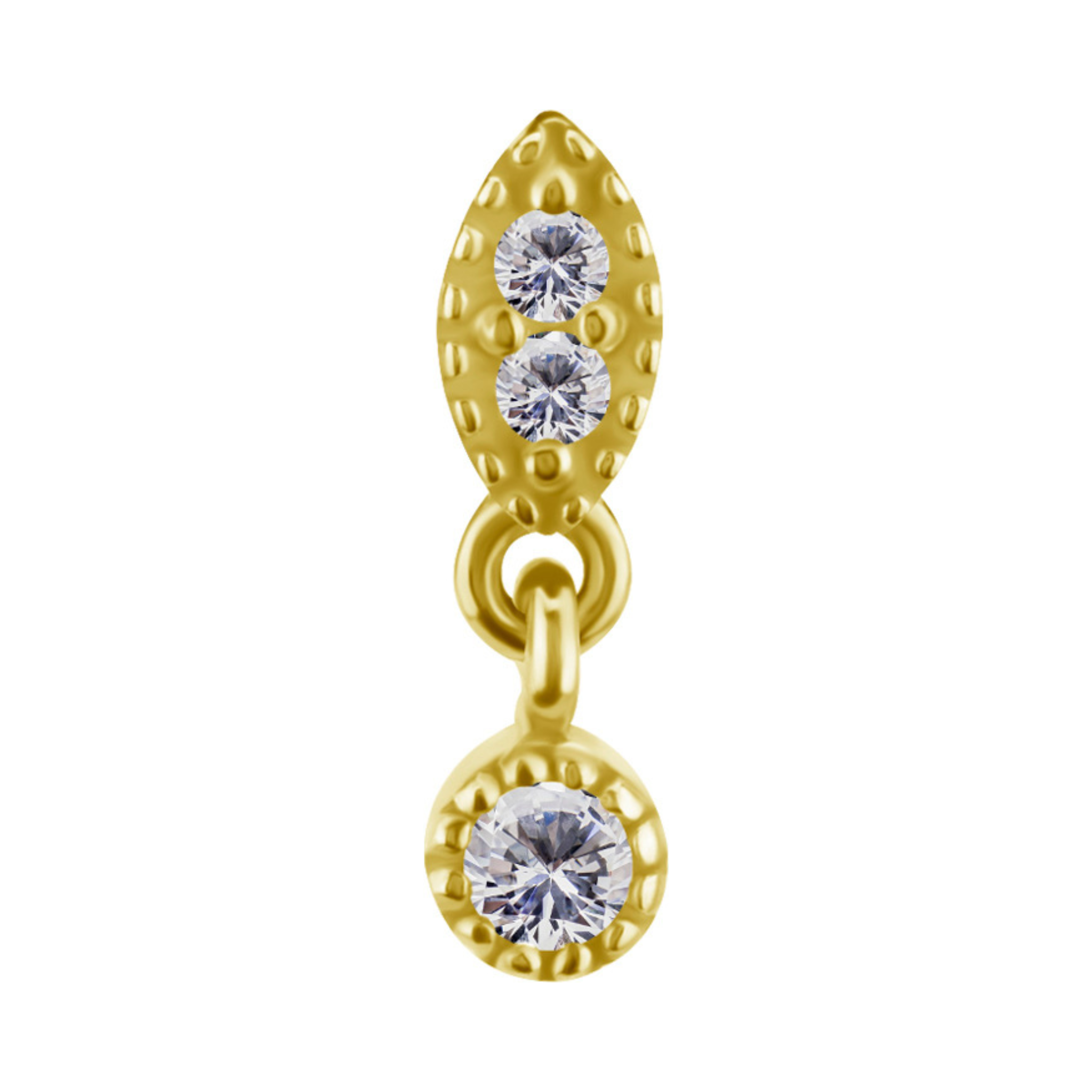 Lunara Gold Threadless Pin