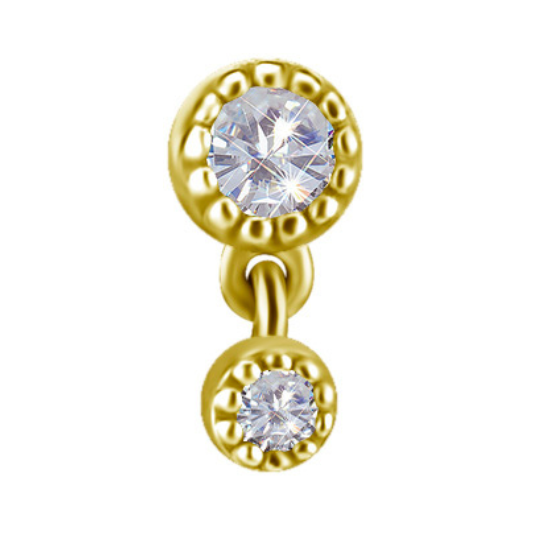 Étoile Drop Diamond Gold Threadless Pin